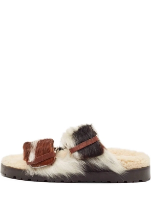DSQUARED2 pre-owned calf hair shearling sandals - Brown