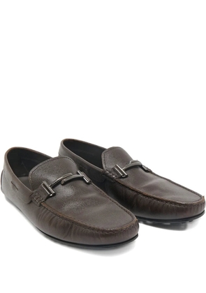 Tod's Vintage Double T leather loafers - Brown