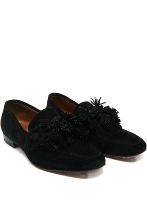 Christian Louboutin Pre-Owned tassel suede loafers - Black