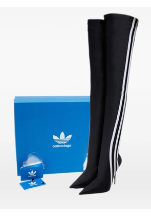 Balenciaga Pre-Owned x Adidas knife pointed over-the-knee boots - Black