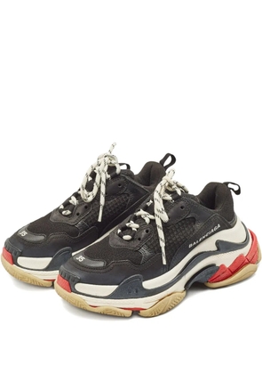 Balenciaga Pre-Owned Triple S leather mesh sneakers - Black