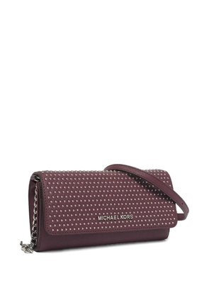 Michael Kors Vintage leather studded flap wallet - Purple