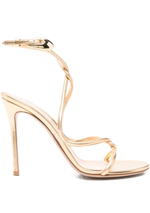 Gianvito Rossi 105mm strappy leather sandals - Gold