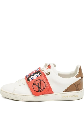 Louis Vuitton Pre-Owned Kyoto floral-strap sneakers - White