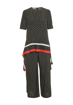 Stella McCartney Pre-Owned logo-print silk suit - Black