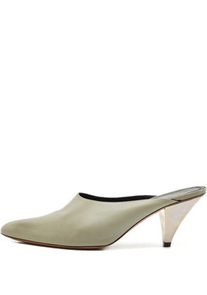 Celine Pre-Owned pointed-toe leather mules - Grey