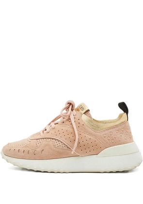 Tod's perforated-leather sneakers - Pink