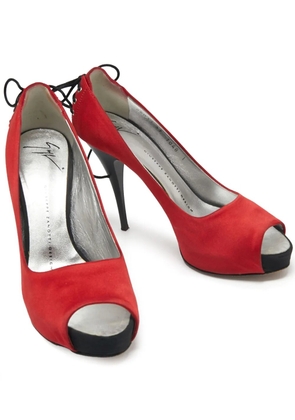 Giuseppe Zanotti Vintage 2023 110mm peep-toe platform pumps - Red