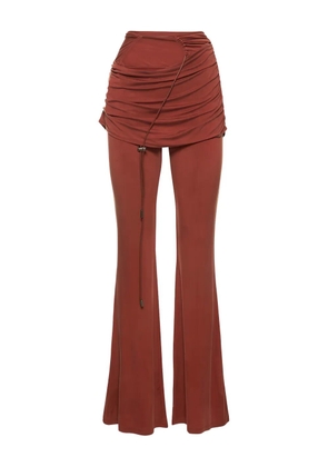 Jacquemus Pre-Owned Ruched overlay trousers - Brown