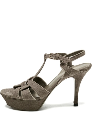 Saint Laurent Pre-Owned Tribute heeled sandals - Grey
