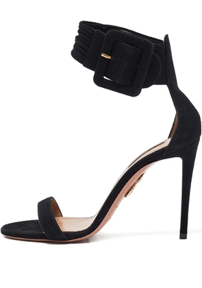 Aquazzura 110mm buckle suede sandals - Black
