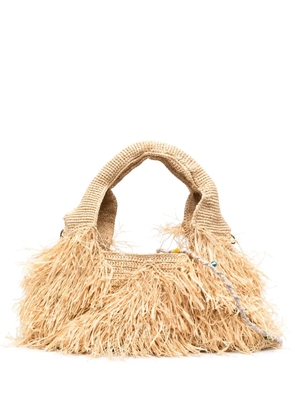 MADE FOR A WOMAN Kifafa Ieti S fringed shoulder bag - Neutrals