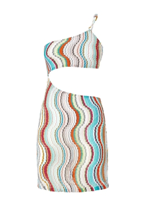 Missoni wave lamé midi dress - White