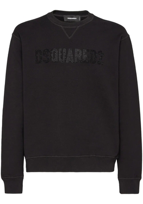 DSQUARED2 logo-print cotton sweatshirt - Black
