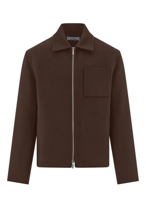 Ferragamo patch-pocket zip jacket - Brown