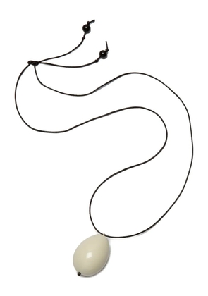 Gohar World Host egg-pendant cord necklace - Black