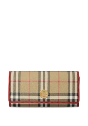Burberry check wallet - Neutrals