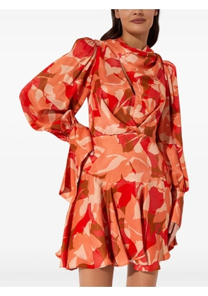 Acler Dunleer pattern mini dress - Orange