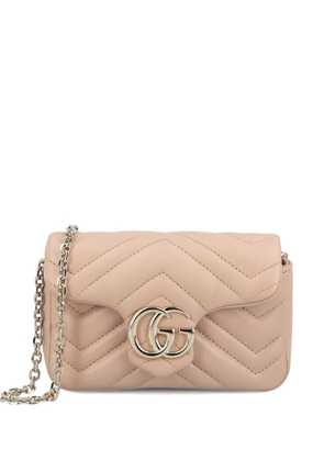 Gucci Chevron logo calfskin shoulder bag - Neutrals