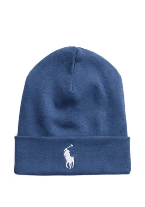 Polo Ralph Lauren logo-detail beanie hat - Blue