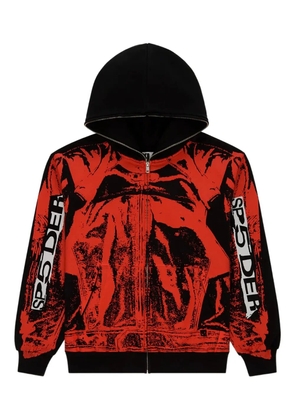 SP5DER JP5 Moto zipped hoodie - Red