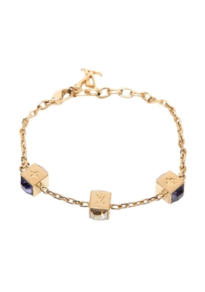 Louis Vuitton Pre-Owned 2012 Gold Plated Gamble Crystal Bracelet costume bracelet