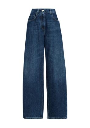 Brunello Cucinelli zip-fastening wide-leg jeans - Blue