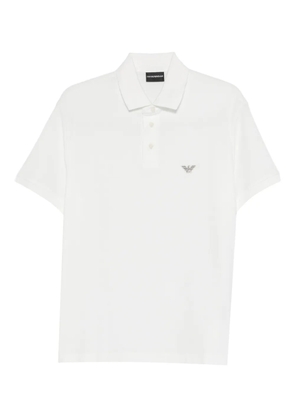 Emporio Armani logo-embroidered polo shirt - White