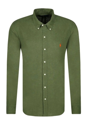 Polo Ralph Lauren logo-embroidered linen shirt - Green