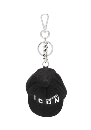 DSQUARED2 Icon logo-print keychain - Black