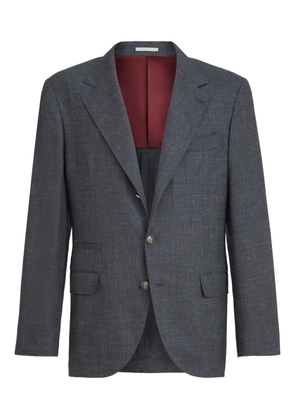 Brunello Cucinelli slubbed buttons blazer - Grey
