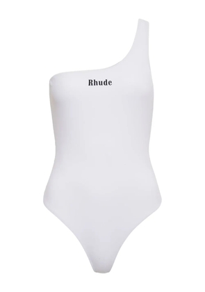 RHUDE one-shoulder open-back swimsuit - White