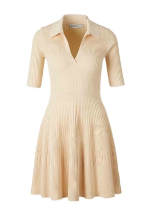 Simkhai pleated collared dress - Neutrals