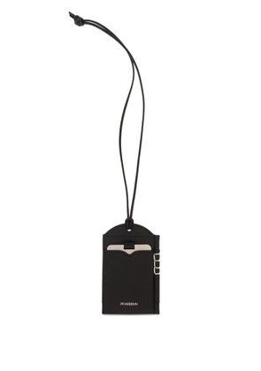 JW Anderson leather-tag cardholder - Black