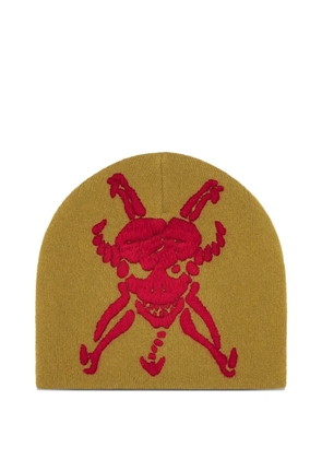 Supreme x Y's skull beanie hat - Yellow