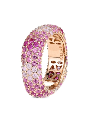 FULLORD 18K rose gold pink sapphire and white diamond ring