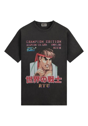 KITH x Capcom ryu printed T-shirt - Black