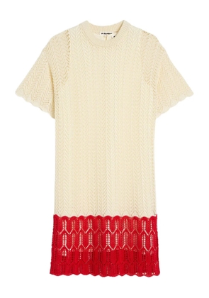 Jil Sander pointelle-detail knitted dress - Neutrals