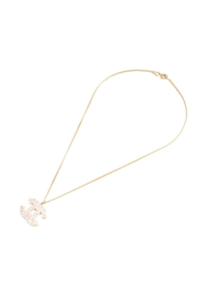 CHANEL Pre-Owned 2002 CC rhinestone necklace - Gold