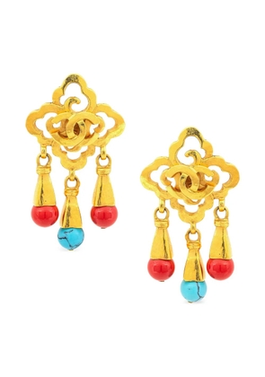 CHANEL Pre-Owned 1997 CC clip-on earrings - Gold