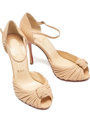Christian Louboutin Pre-Owned 105mm Marchavekel knot-detail pumps - Neutrals