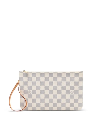 Louis Vuitton Pre-Owned 2014 Damier Azur Neverfull MM pouch - White