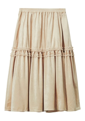 tout a coup ruffled-detail skirt - Neutrals