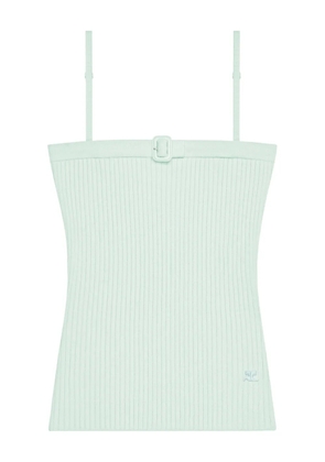 Courrèges buckle-detail ribbed-knit top - Green