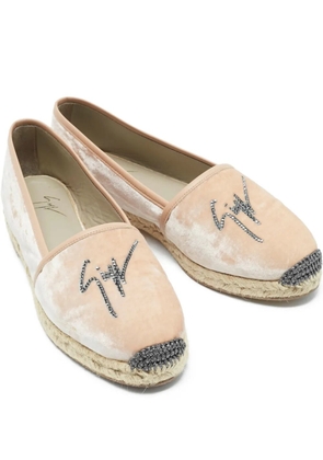 Giuseppe Zanotti velvet embellished espadrilles - Pink