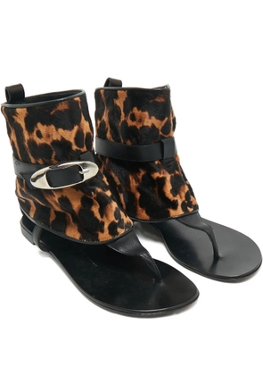 Giuseppe Zanotti Vintage leopard-print sandals - Brown