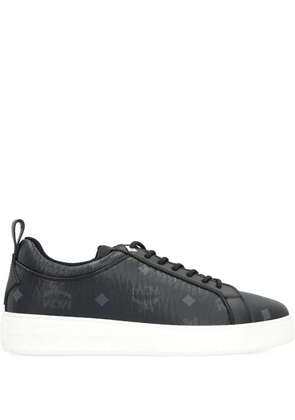 MCM Visetos-monogram padded sneakers - Black