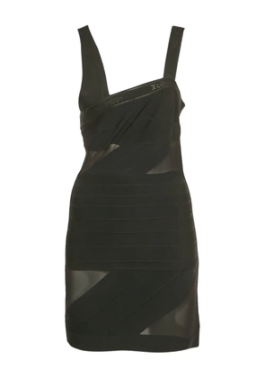 David Koma mesh-textured dress - Black