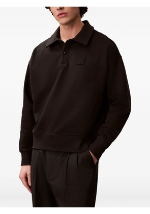 Calvin Klein logo-patch polo shirt - Brown