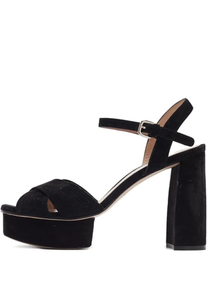 Stuart Weitzman suede heeled sandals - Black